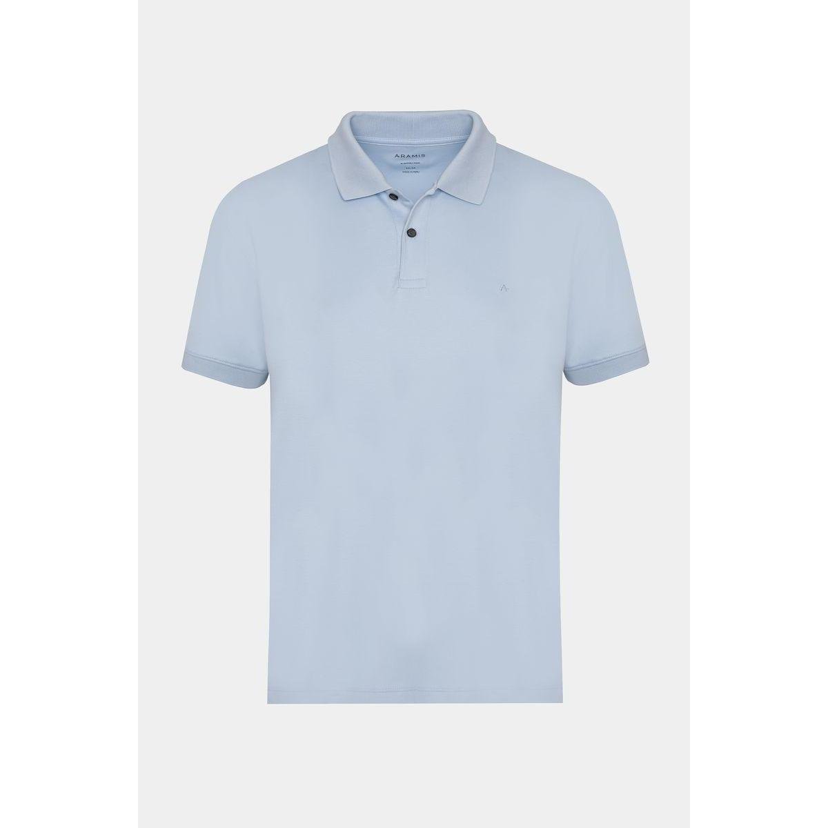 Polo Aramis Manga Curta Interlock Pima Topazio Menor preço em Polo Aramis Manga Curta Interlock Pima Topazio