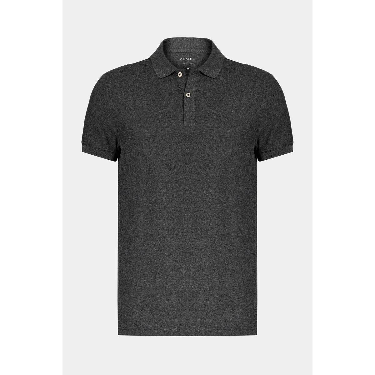 Polo Aramis Manga Curta Melange Cinza Grafite Menor preço em Polo Aramis Manga Curta Melange Cinza Grafite