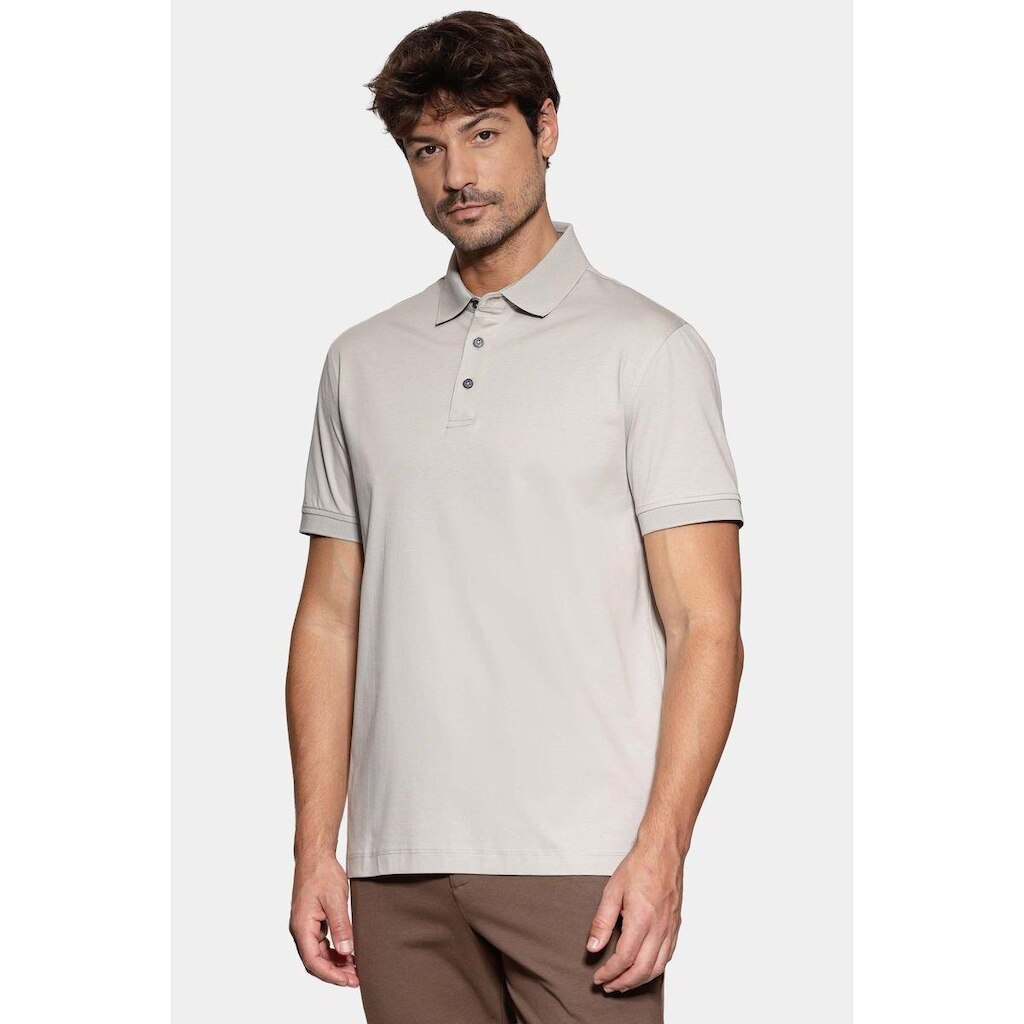 Polo Aramis Manga Curta Silk Blend Modal