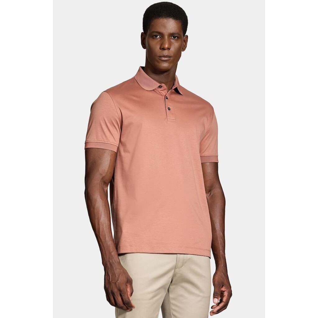 Polo Aramis Manga Curta Silk Blend Modal