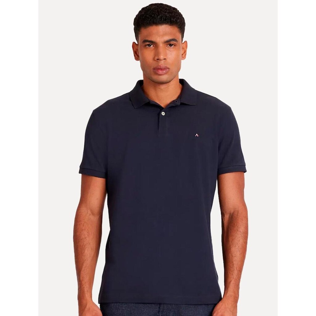 Polo Aramis Masculina Basic Piquet Azul Marinho