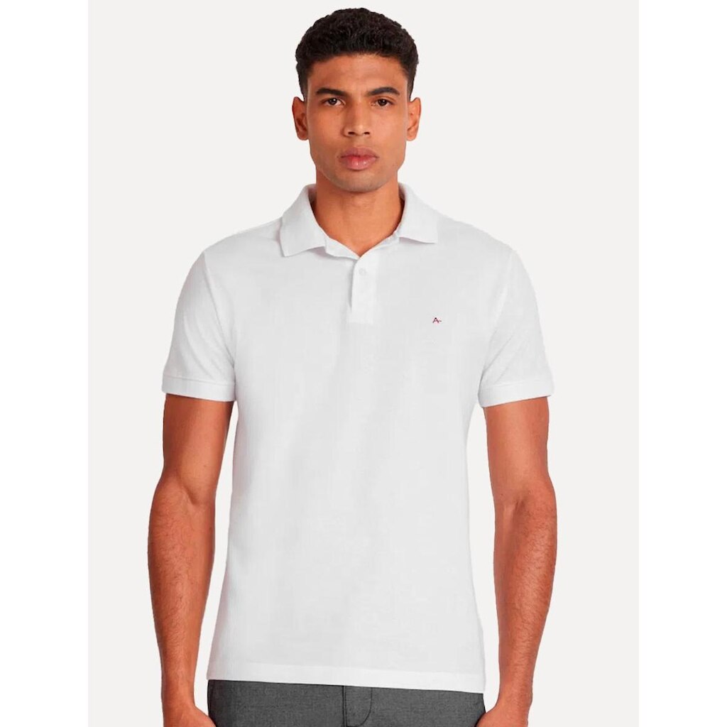 Polo Aramis Masculina Basic Piquet Branca