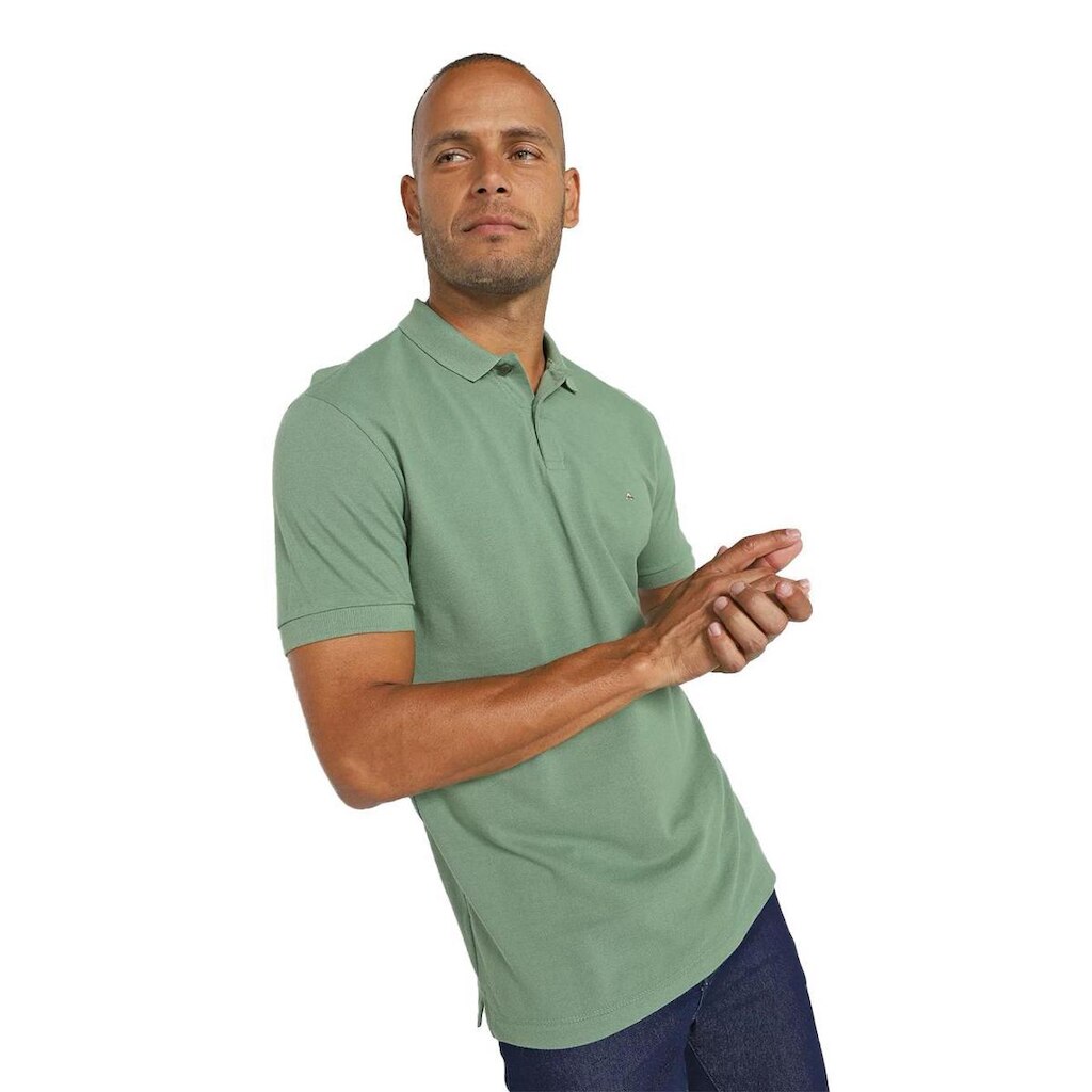 Polo Aramis Masculina Basic Piquet Verde Sálvia