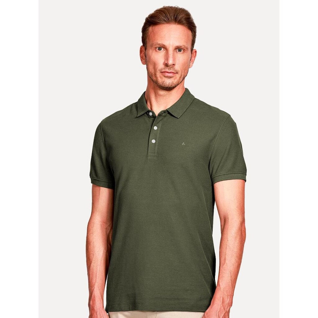 Polo Aramis Masculina Cotton Piquet Basic Verde Militar