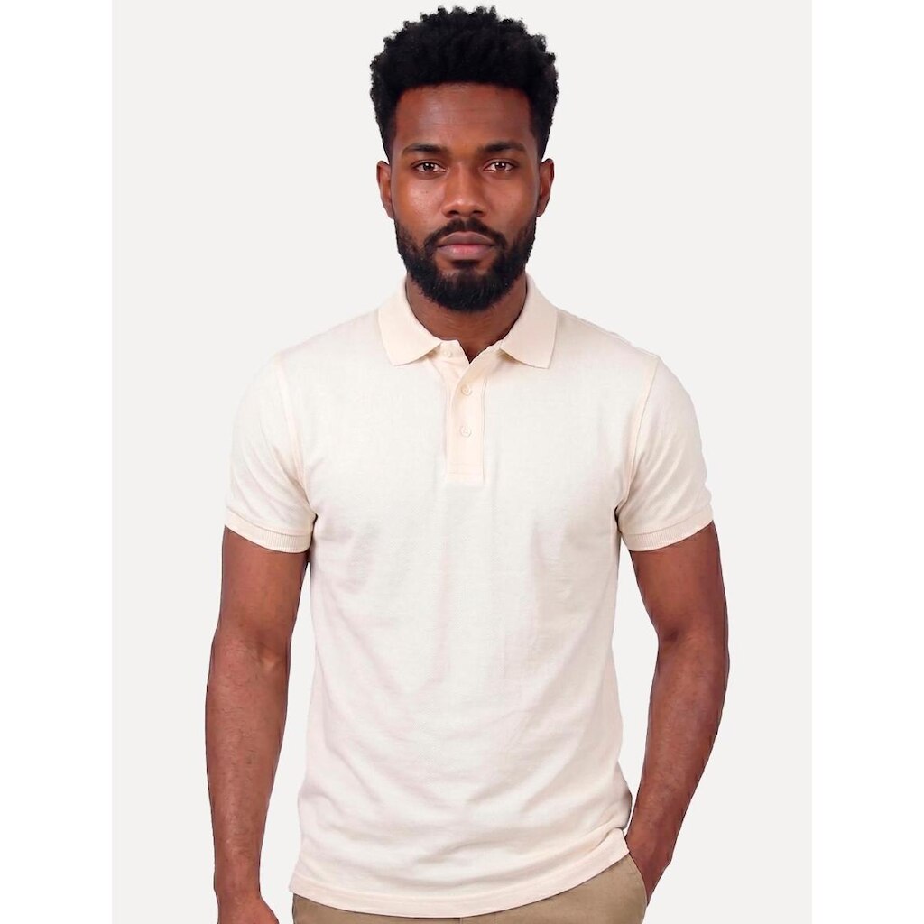 Polo Aramis Masculina Manga Curta Mercerizado Interlock Off White