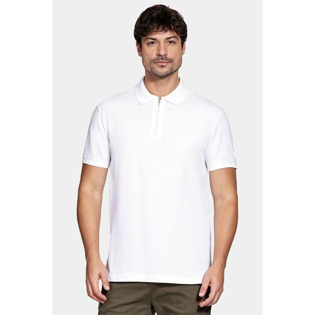 Polo Aramis Piquet Zíper Branco