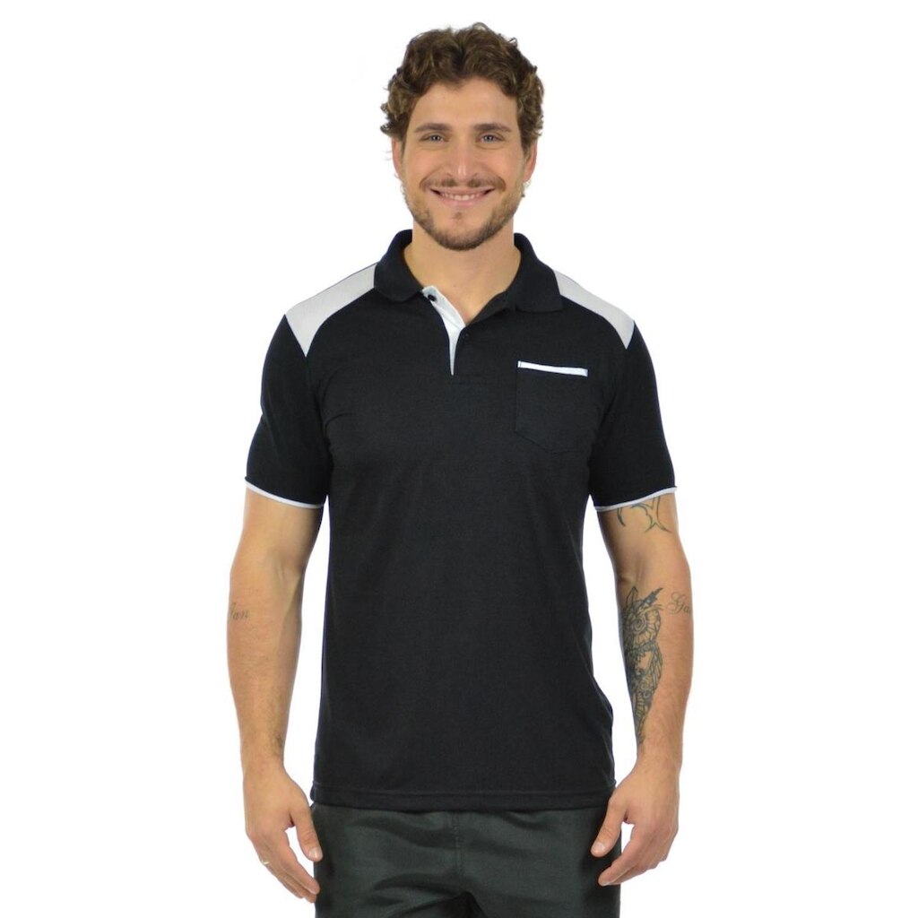 Polo bolso telado lisa fenomenal(sem elastano) Preto G