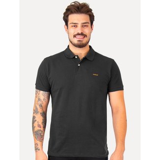 Polo Colcci Masculina Piquet Orange Logo Chumbo