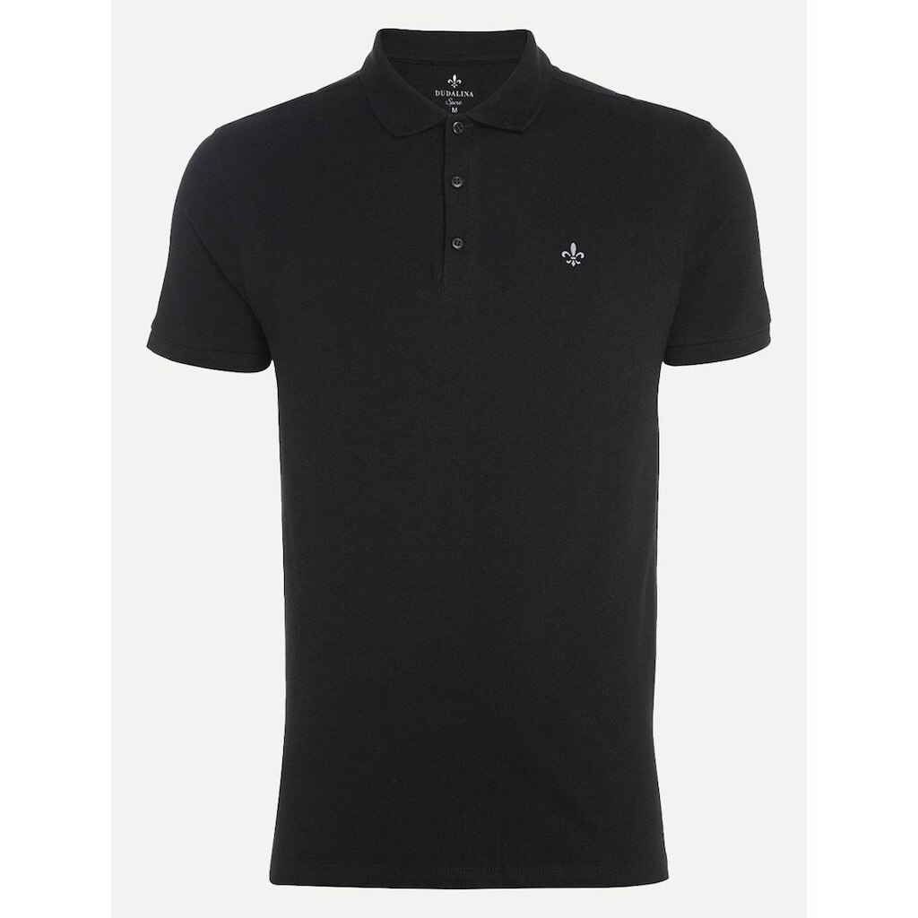 Polo Dudalina Masculina Essentials Extra Cotton Grey Icon Preta