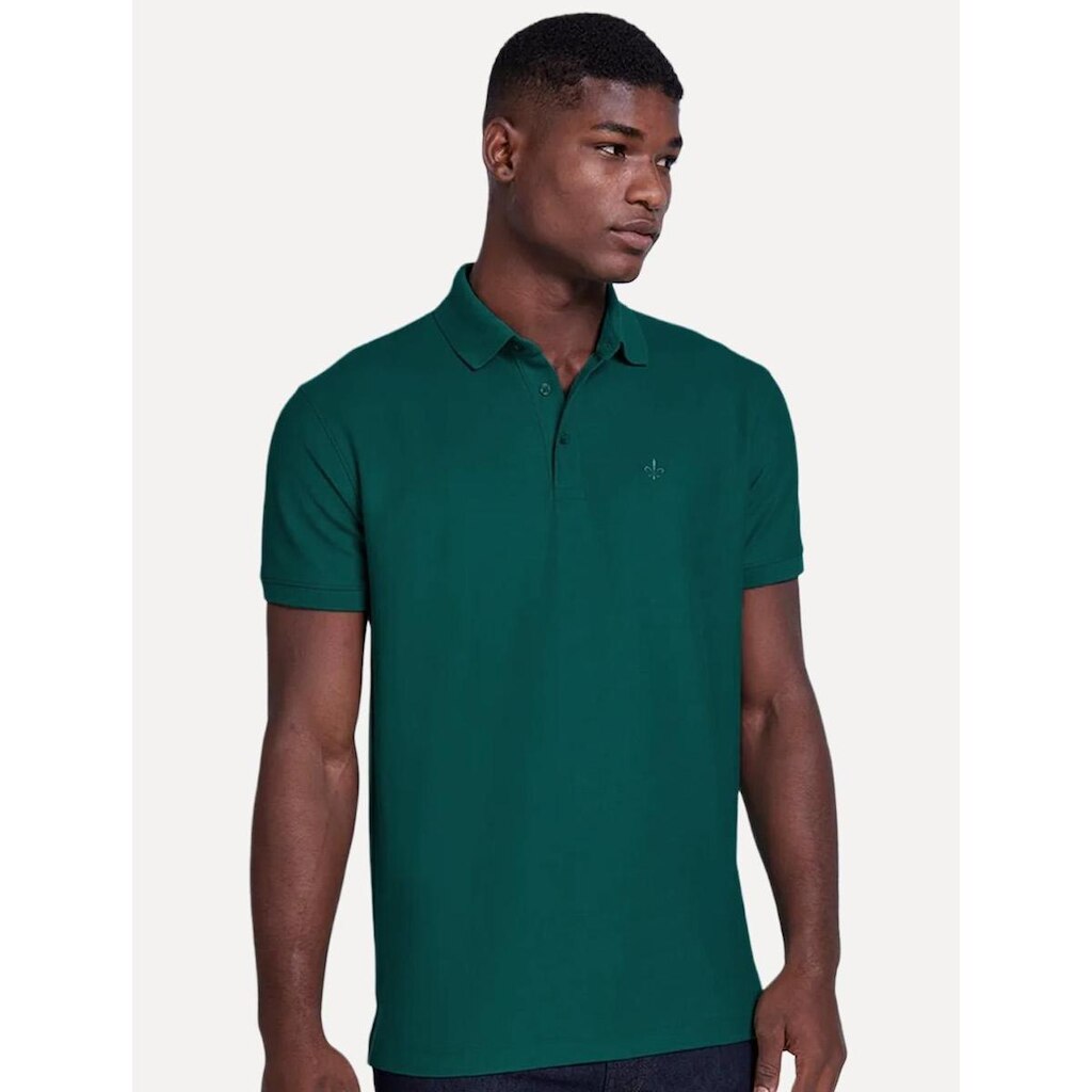 Polo Dudalina Piquet Essentials Cotton Basica Modal Verde Tamanho:EGG