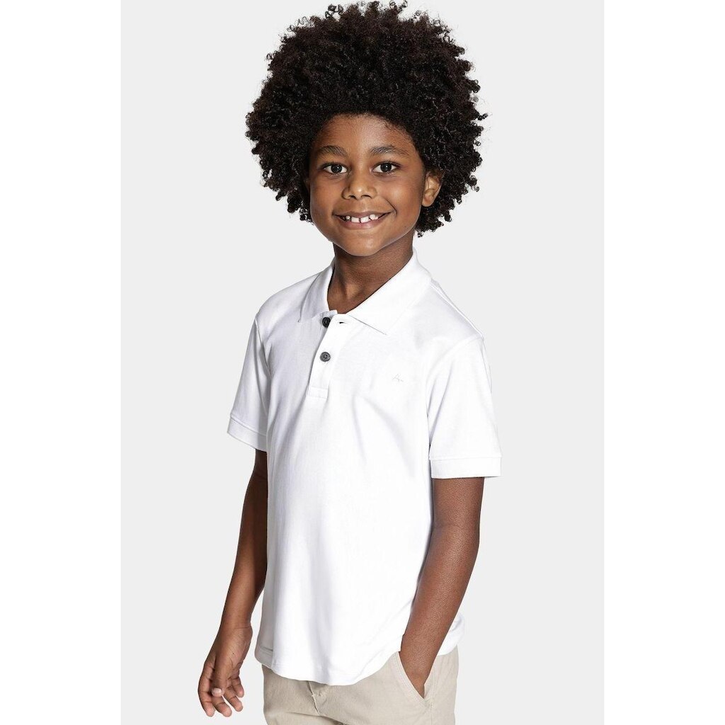 Polo Infantil Aramis Pima Interlock Branco