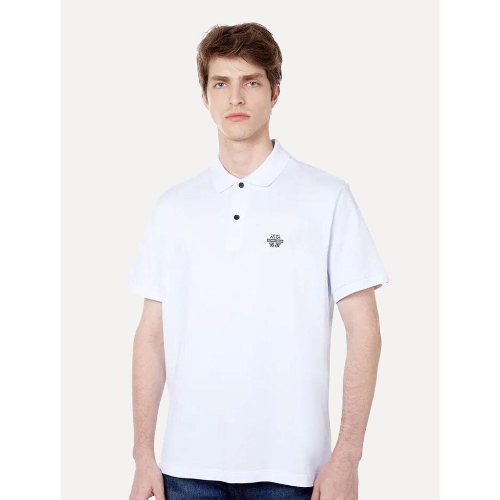 Polo John John Masculina Light Transfer Branca