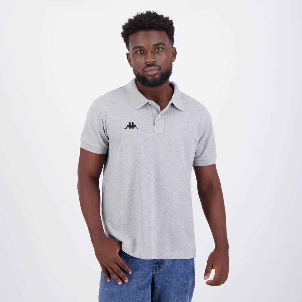 Polo Kappa Essential Sport Cinza
