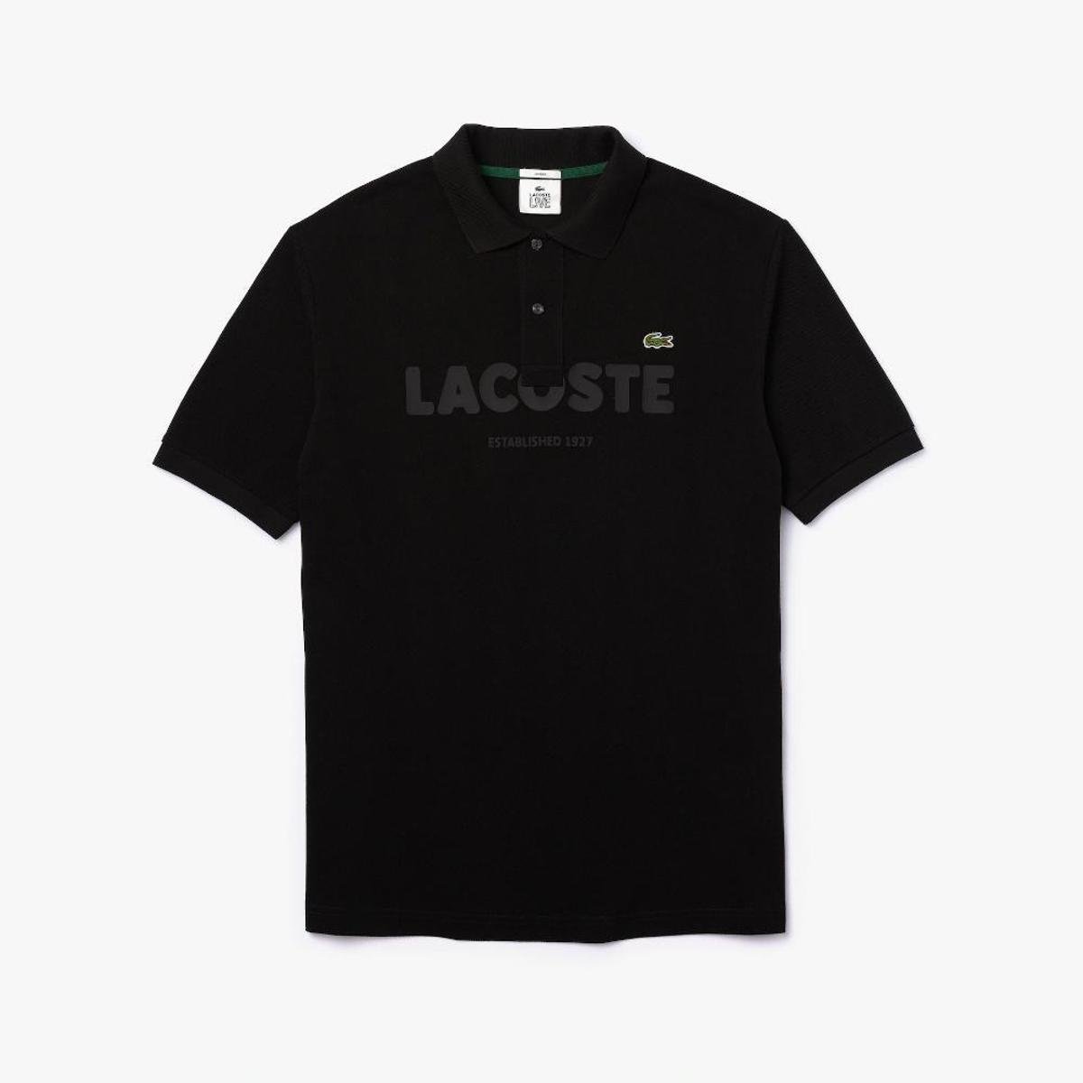Polo Lacoste Loose Fit - Preto | Netshoes