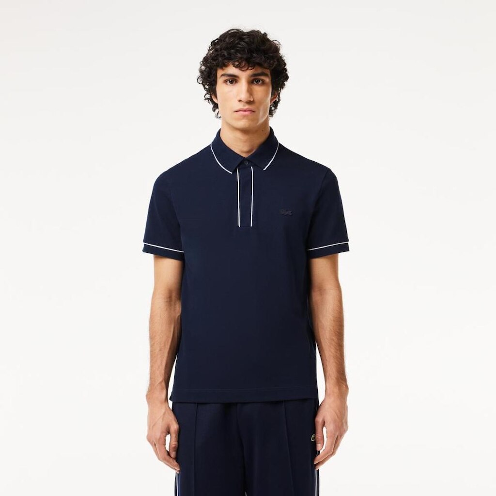 Polo Lacoste Regular Fit Paris em Piqué Stretch Masculina