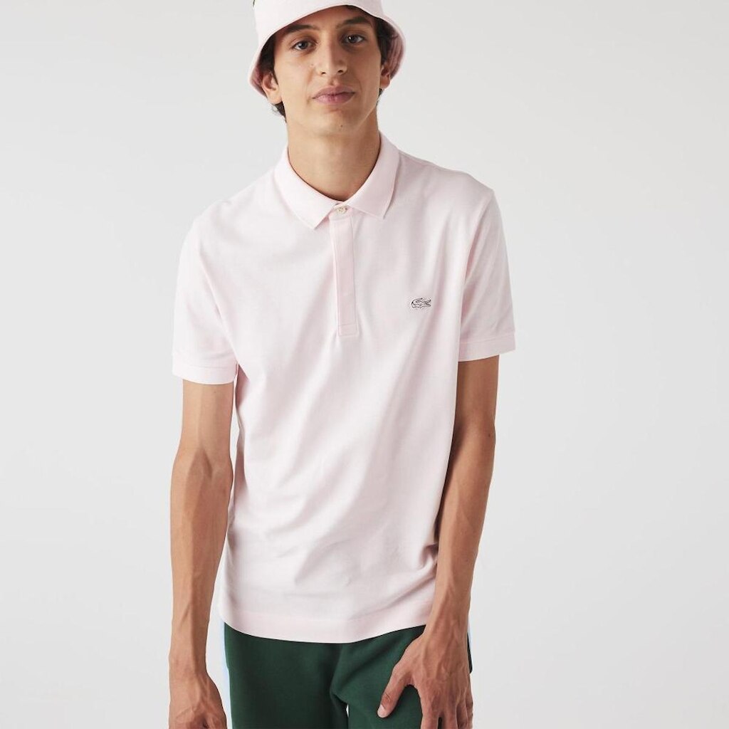 Polo Lacoste Regular Fit Paris em Piqué Stretch
