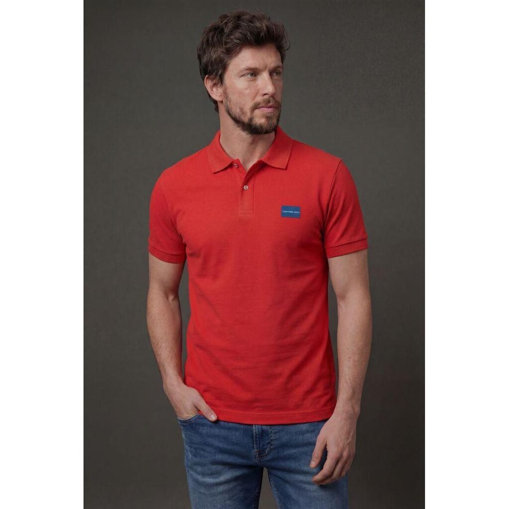 Polo Logo Calvin Klein Jeans - Vermelho