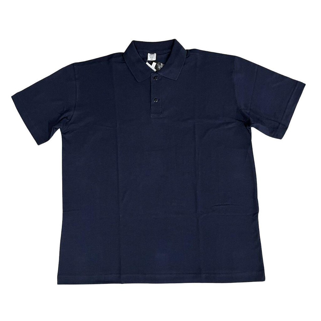 Polo Masculina Azul Marinho Plus Size G1 Ao G5 Malha Mescla