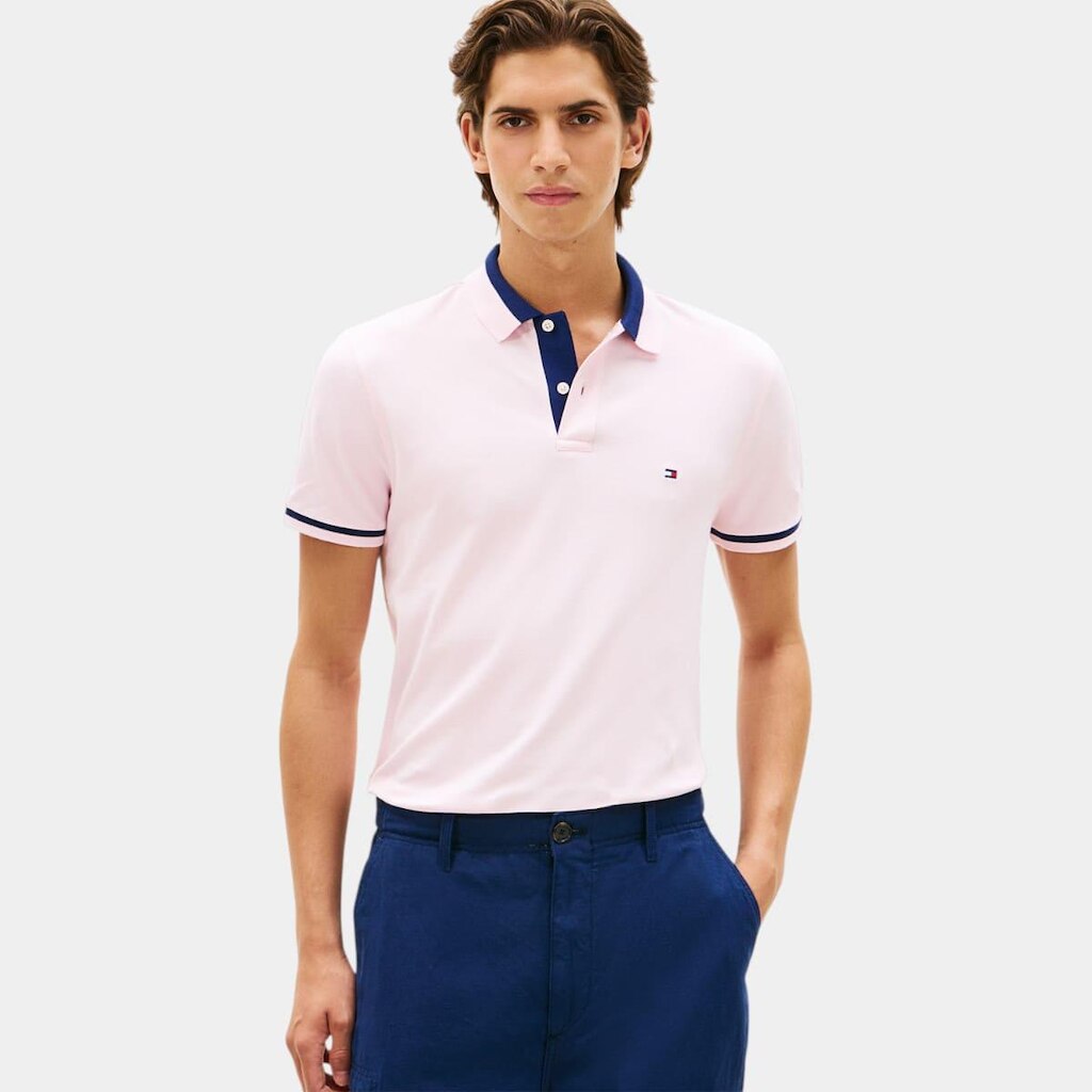 Polo Masculina Contrast Regular Fit Tommy Hilfiger