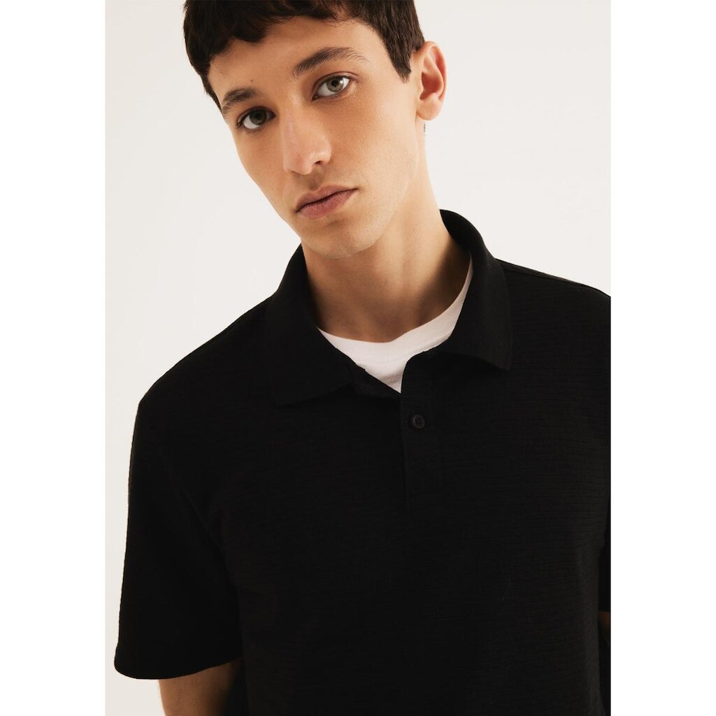 Polo Masculina Regular Texturizada