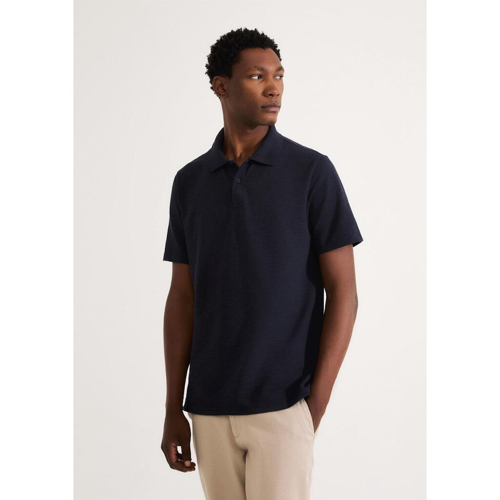 Polo Masculina Regular Texturizada