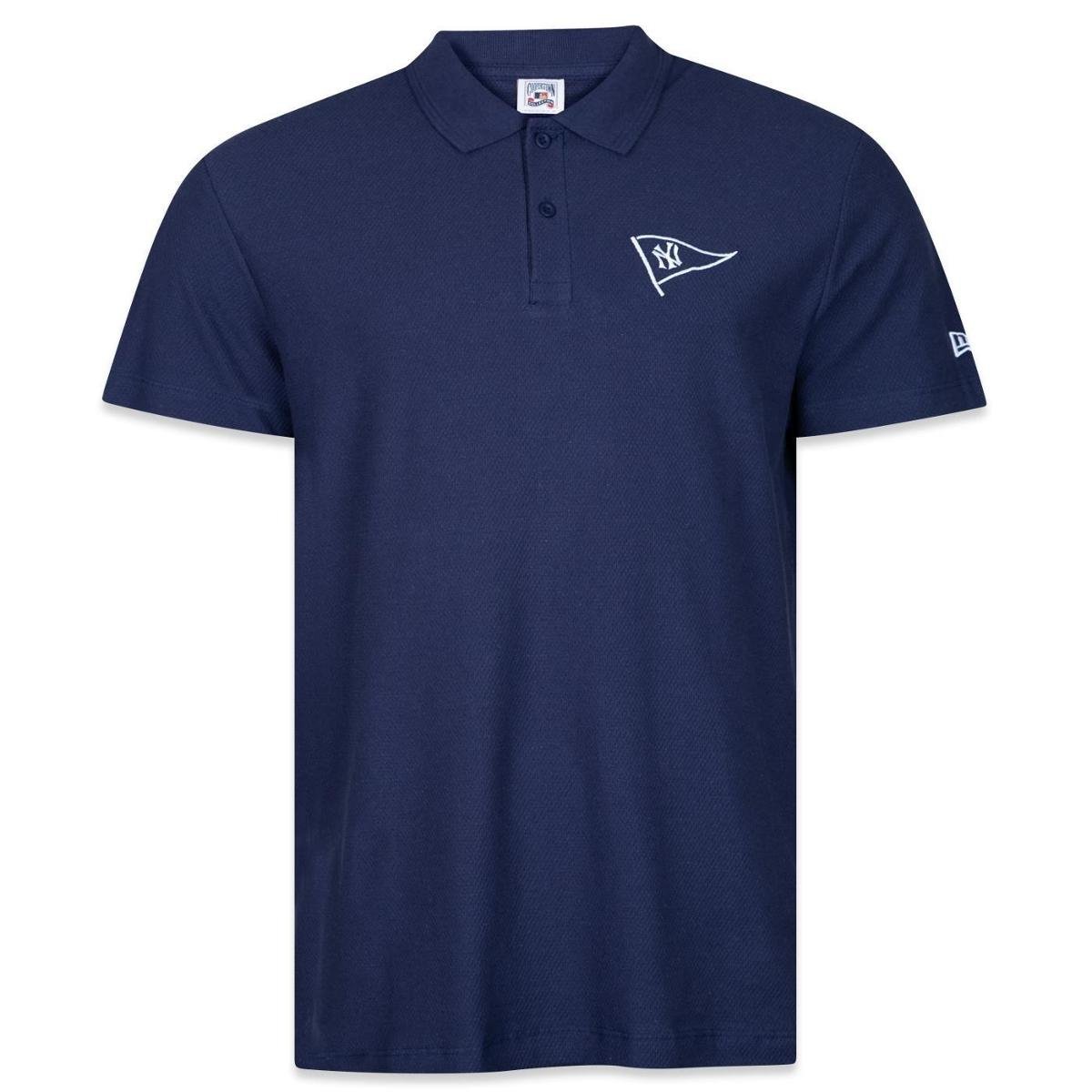 SSK　NYC polo Polo Mlb New York Yankees Fashion Class Masculino - Marinho