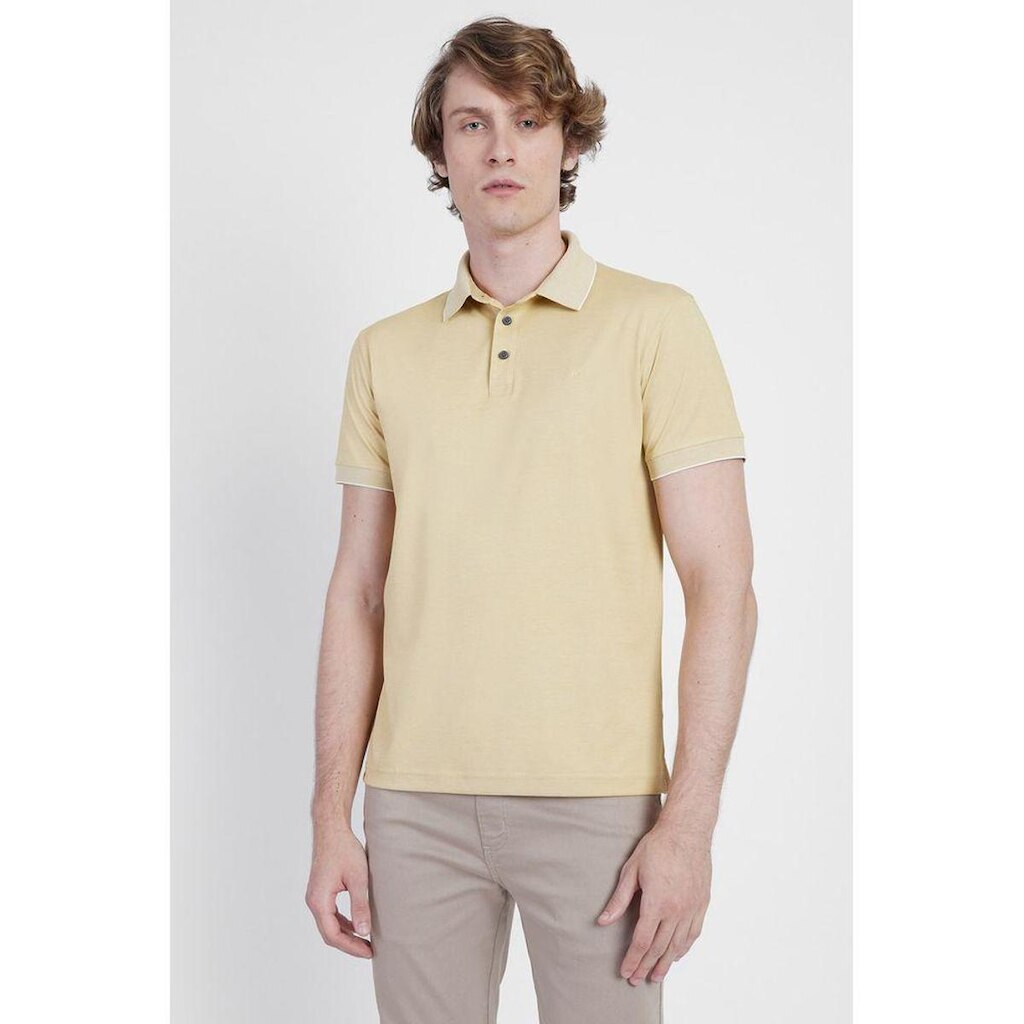 Polo Pima Tech Manga Curta Amarelo 110