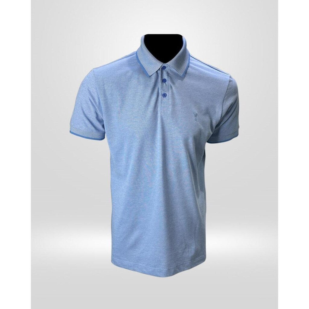 Polo Piquet VV Malha Azul Quartzo