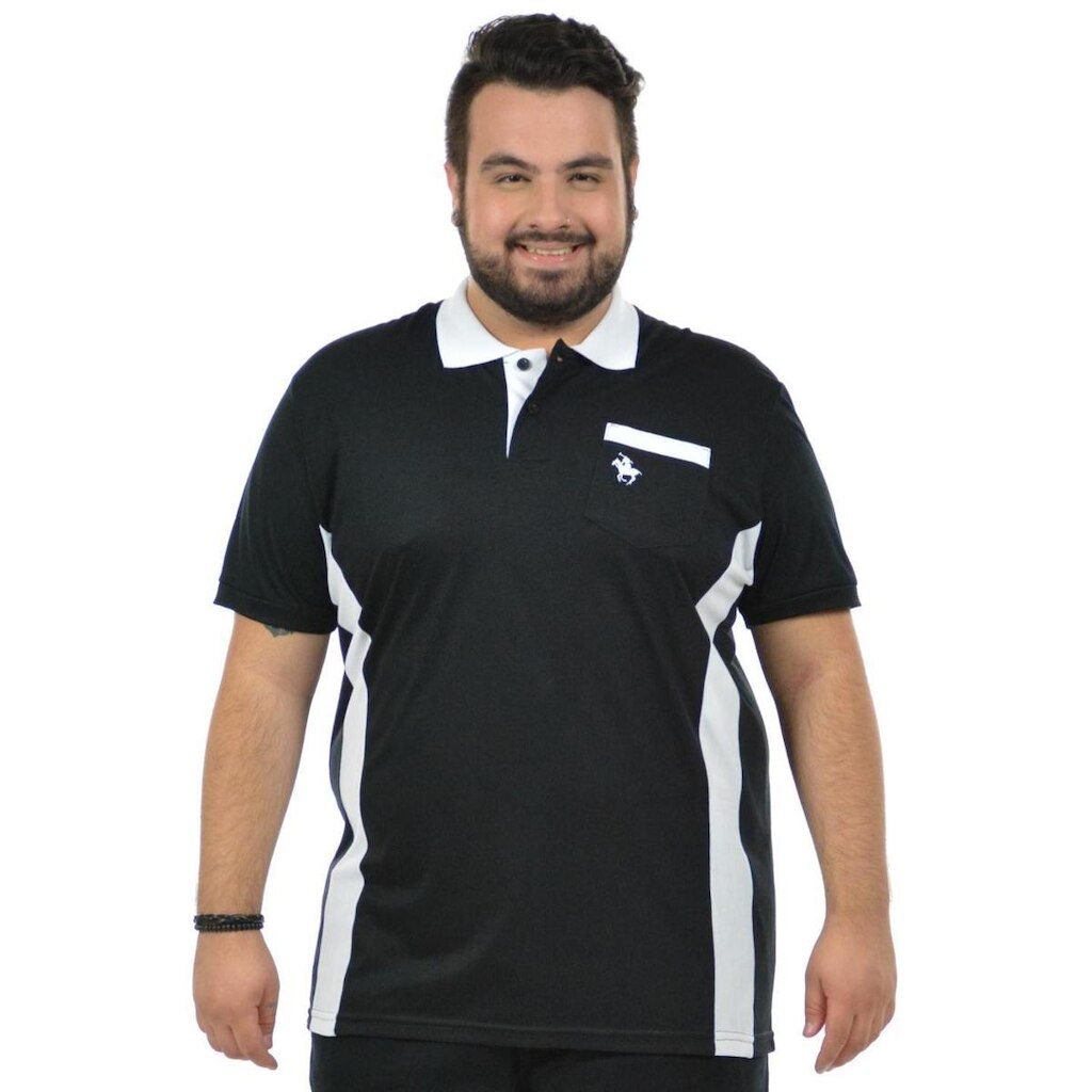 Polo plus size linear fenomenal(sem elasticidade) Vermelho 54