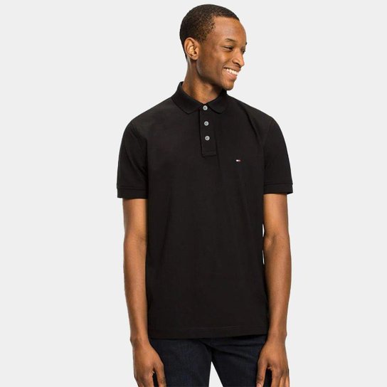 Polo Tommy Hilfiger 1985 Slim Preto