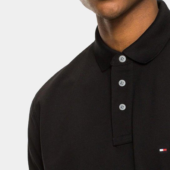Polo Tommy Hilfiger 1985 Slim Preto