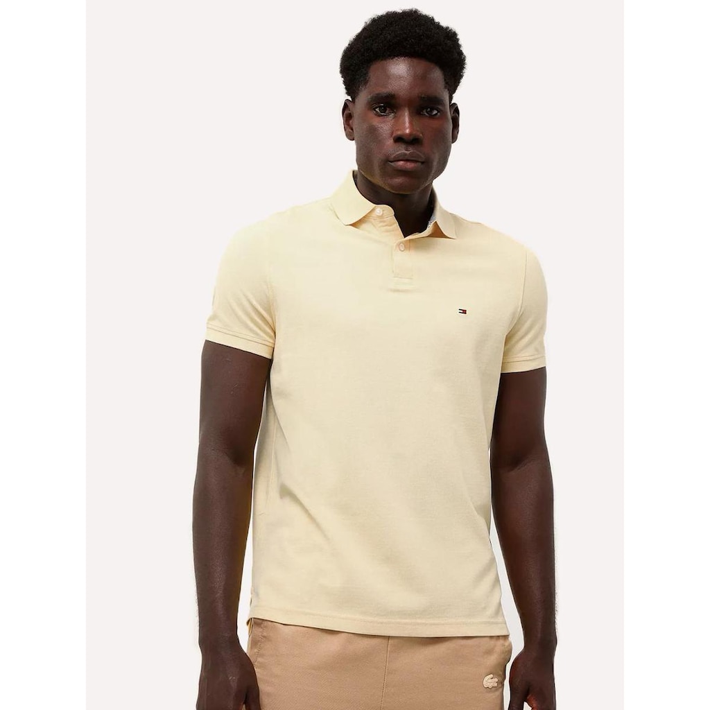 Polo Tommy Hilfiger Masculina Regular Piquet 1985 Areia