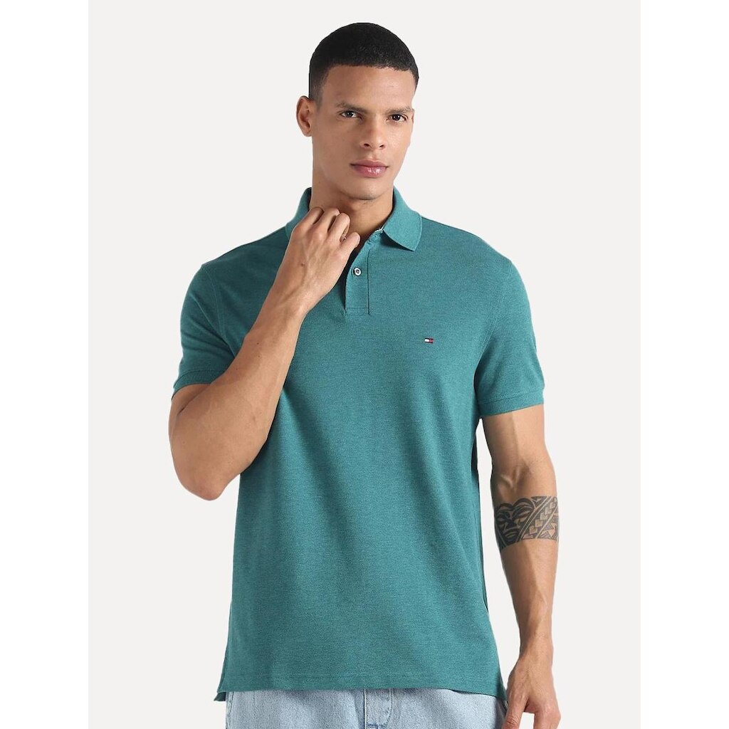 Polo Tommy Hilfiger Regular Piquet 1985 Verde Mescla