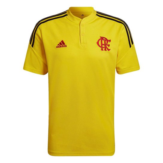 POLO TREINO COMISSAO FLAMENGO-Vermelho Adidas - Amarelo Menor preço em POLO TREINO COMISSAO FLAMENGO-Vermelho Adidas - Amarelo