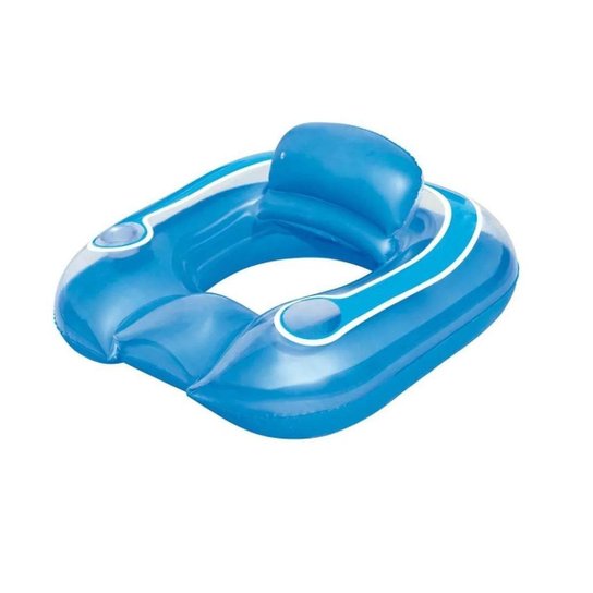 Poltrona Inflável Com Porta Copo Bestway Lounge - Azul Menor preço em Poltrona Inflável Com Porta Copo Bestway Lounge - Azul