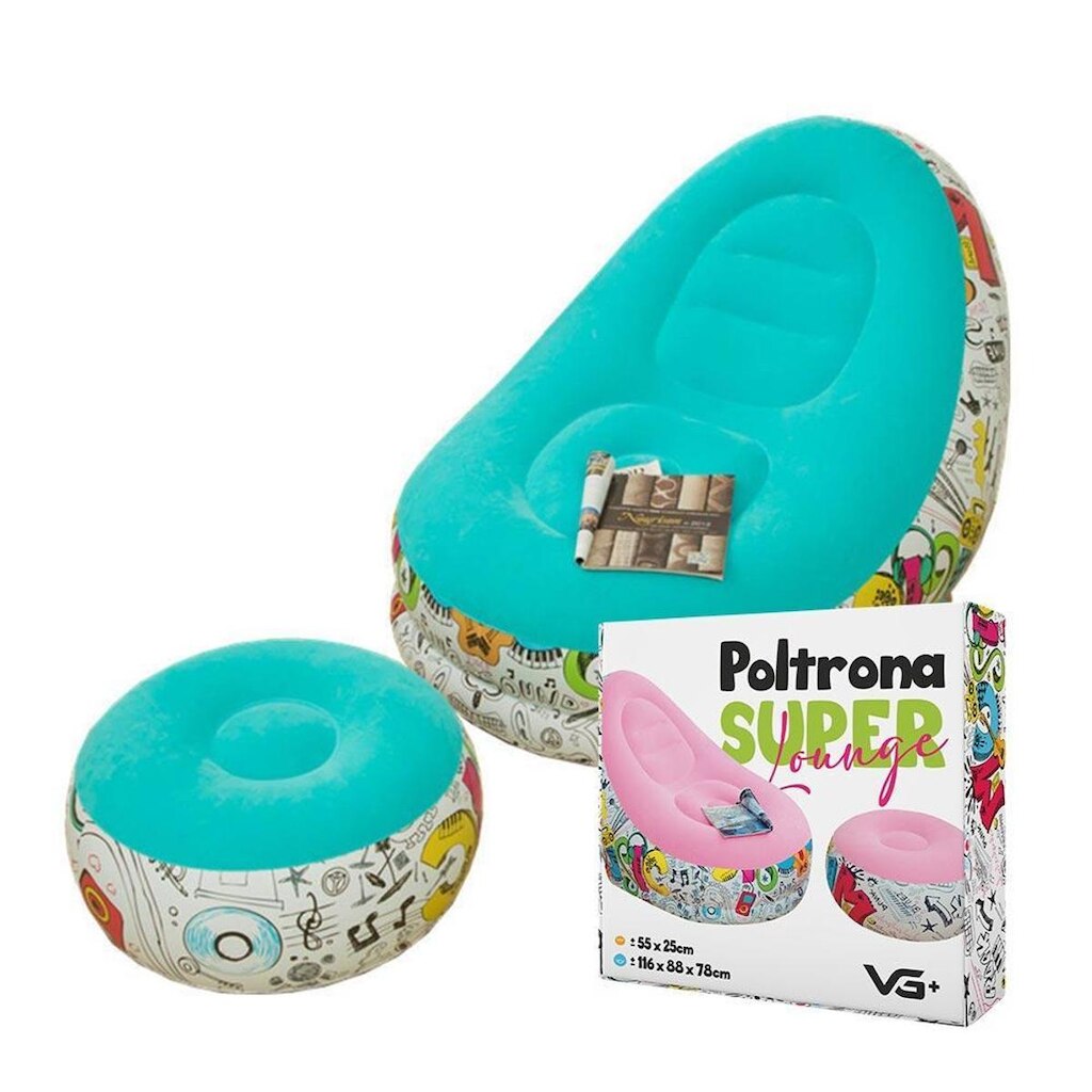 Poltrona Super Lounge Grafite Com Puff Aveludado Vg+