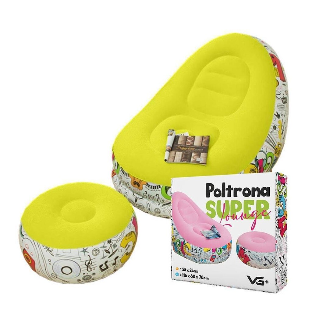 Poltrona Super Lounge Grafite Com Puff Aveludado Vg+