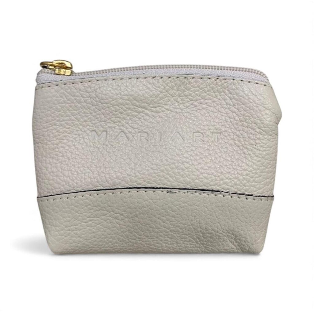 Porta-moedas Feminino De Couro Legítimo Mariart Pn10 Nude Croco