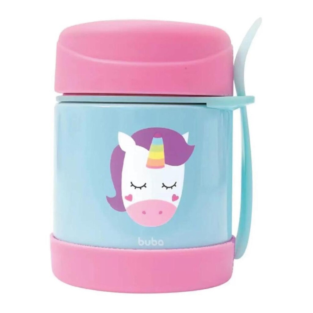 Pote Térmico Animal Fun 320 Ml com Utensilio Buba