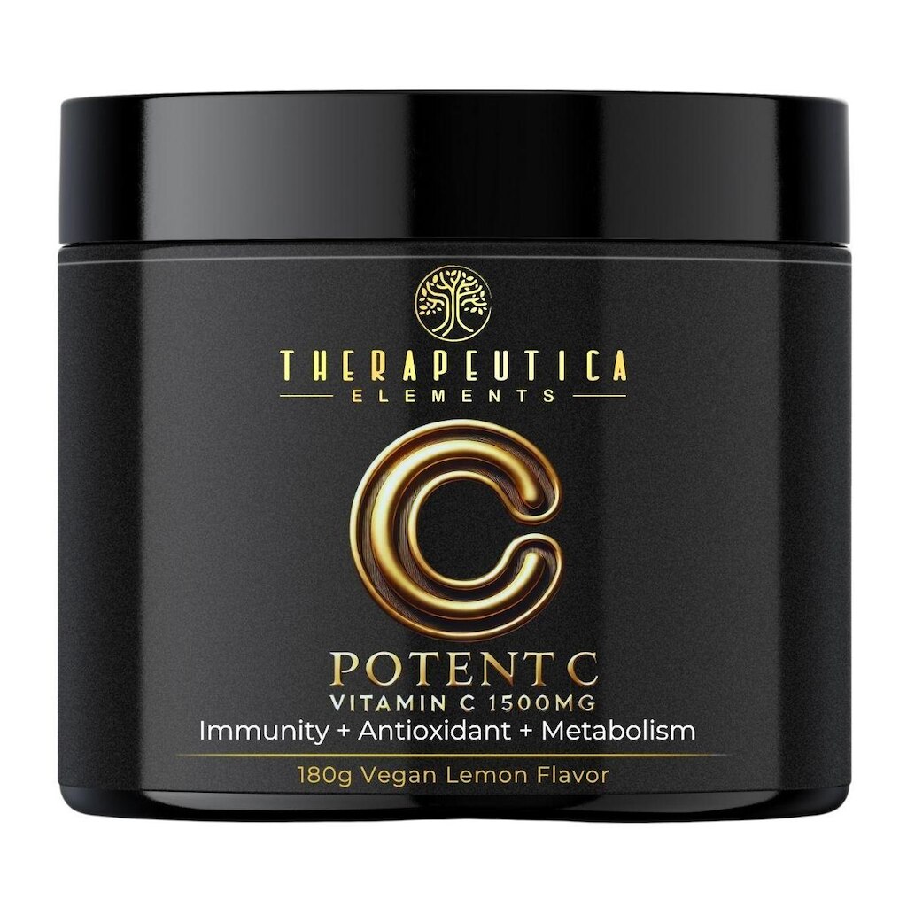 Potent C Vitamina C 1500mg Vegan Limão 180g Therapeutica