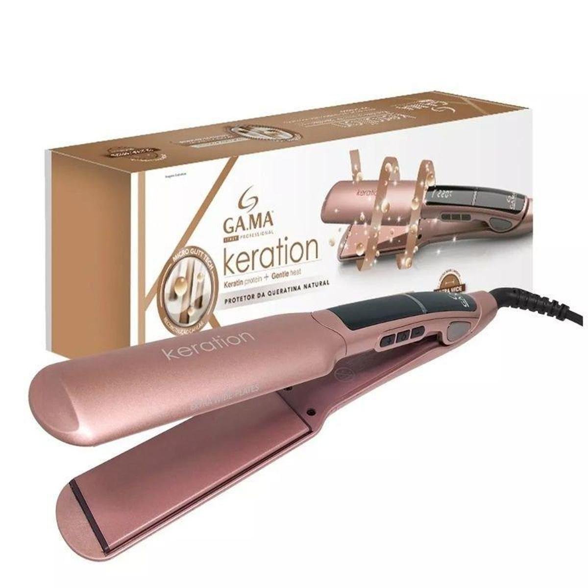 Prancha Alisadora Gama Italy X-wide Keration Pro 230ºc - Rosa | Netshoes