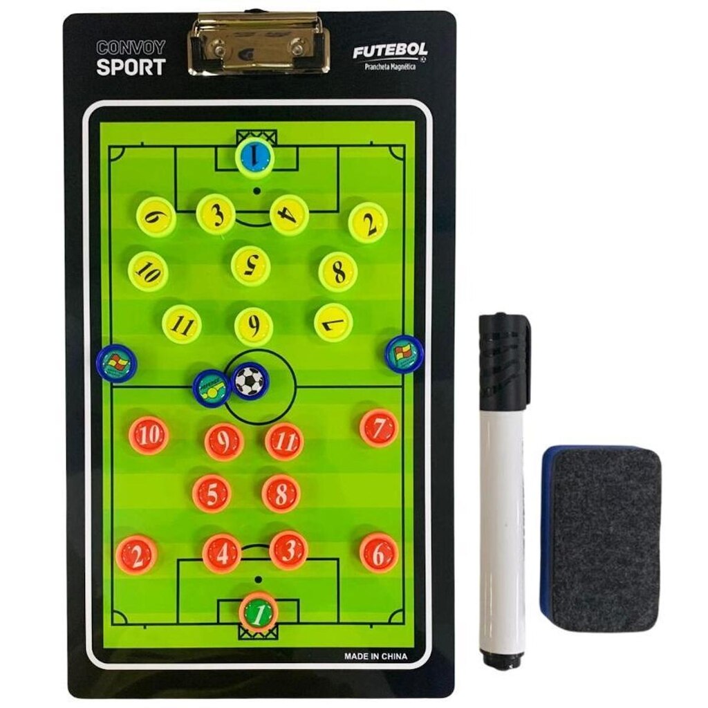 Prancheta Tática Magnética Futebol Com Caneta E Apagador
