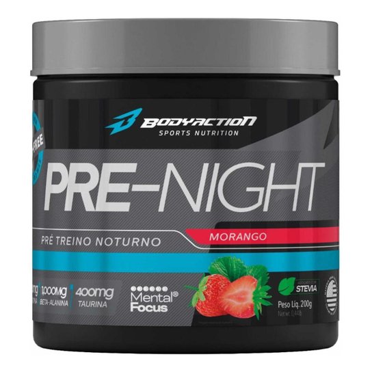 Pre Night 200g Pré Treino Noturno Sem Cafeína Bodyaction Menor preço em Pre Night 200g Pré Treino Noturno Sem Cafeína Bodyaction