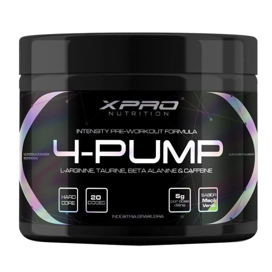 Pré-Treino 4 Pump 250g - XPRO Nutrition Menor preço em Pré-Treino 4 Pump 250g - XPRO Nutrition