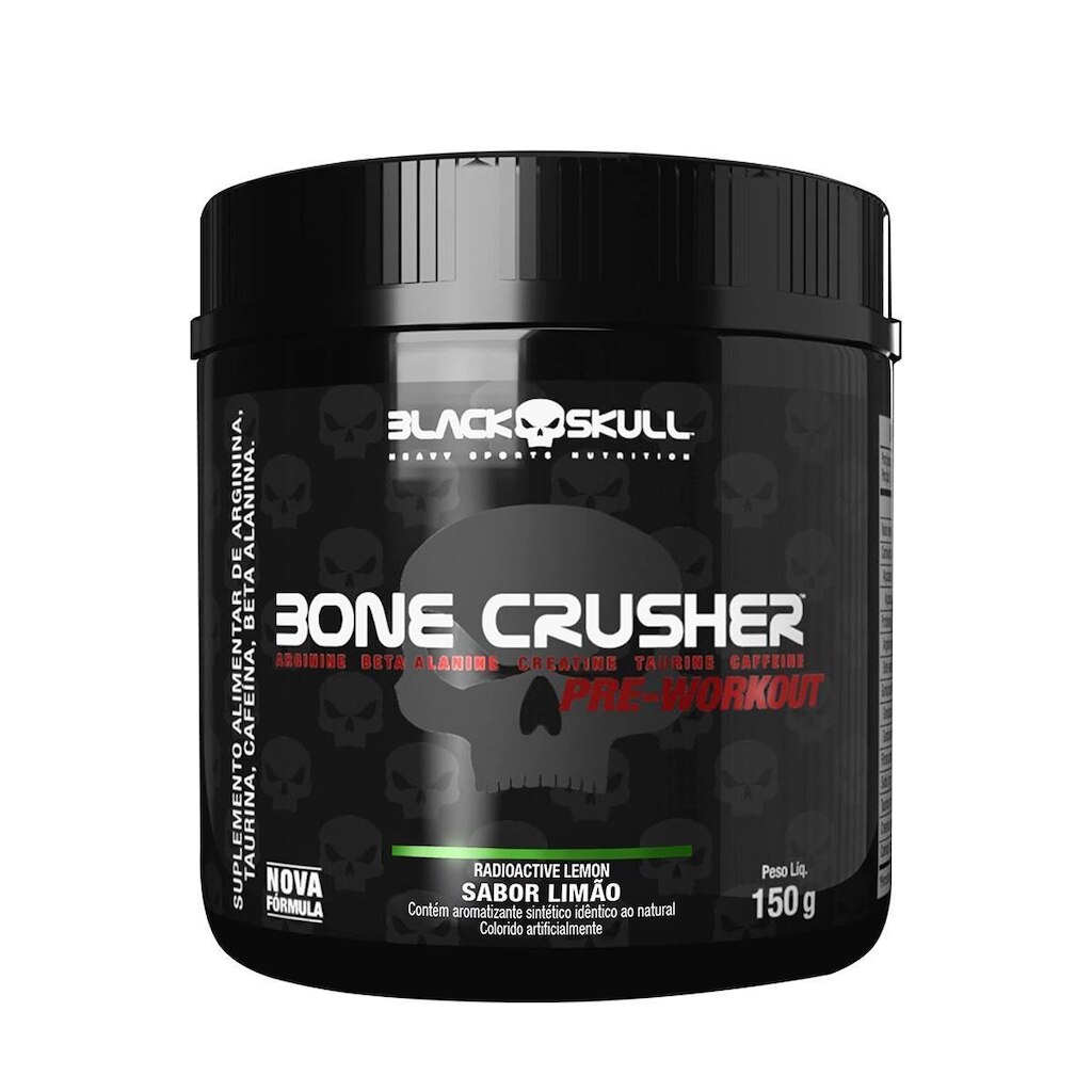Pré-Treino Bone Crusher (Nova Fórmula) - 150G - Black Skul
