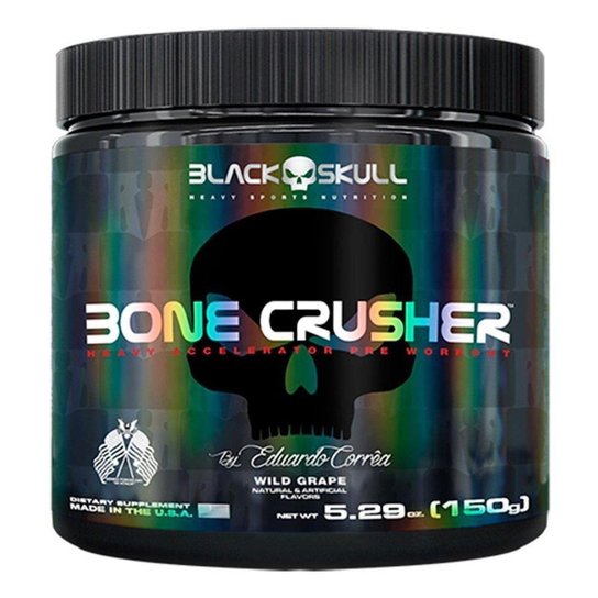 Pré-Treino Bone Crusher 150 g By Eduardo Corrêa - Black Skull -