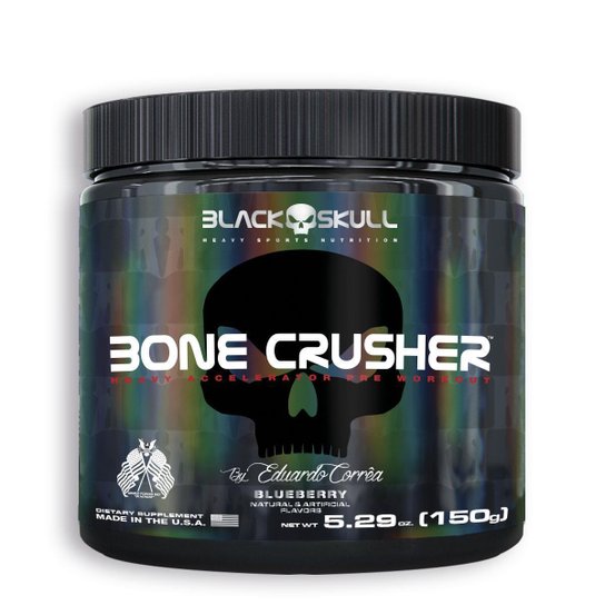 Pré-Treino Bone Crusher 150 g By Eduardo Corrêa - Black Skull -