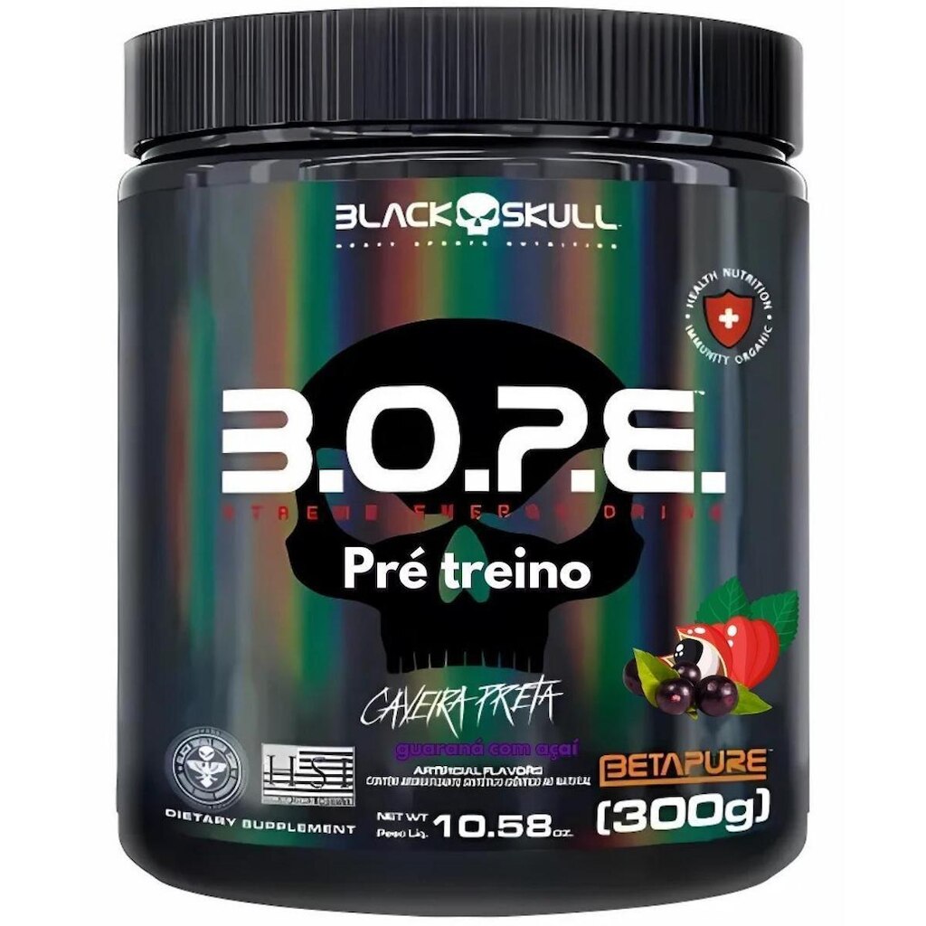 Pré Treino BOPE Black Skull B.O.P.E. Explosão de Energia e Performance