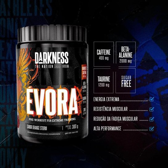 Pré-treino com cafeína Évora XT 300g Darkness