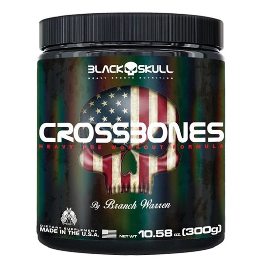Pré Treino Crossbones 300g By Branch Warren - Black Skull -